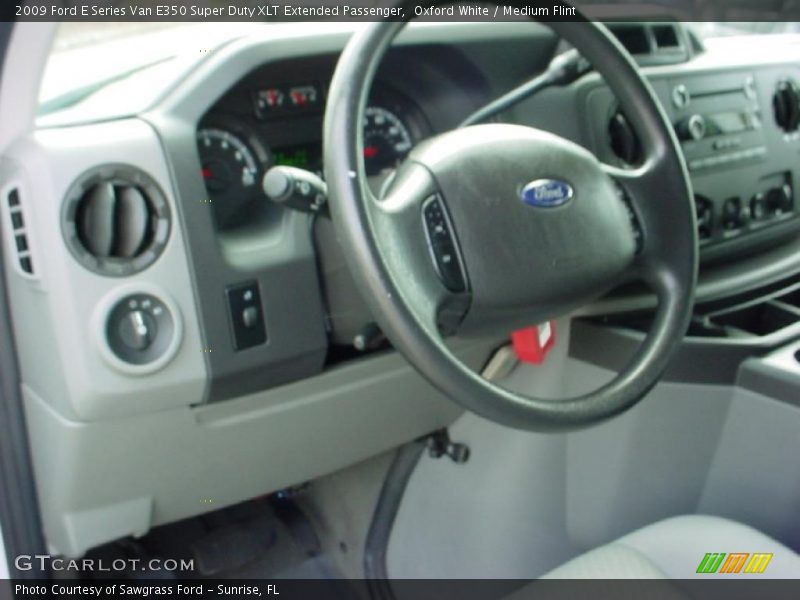 Oxford White / Medium Flint 2009 Ford E Series Van E350 Super Duty XLT Extended Passenger