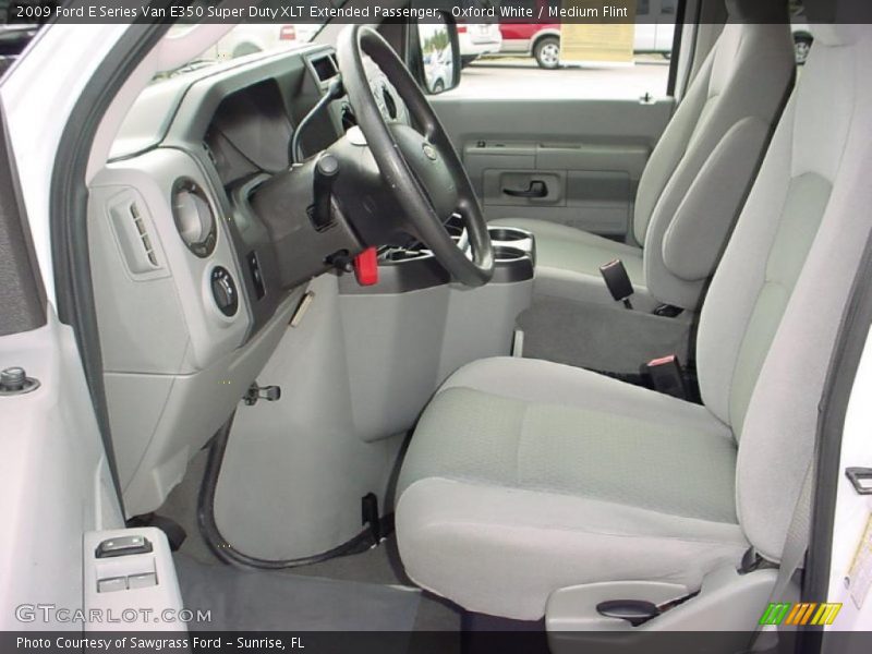 Oxford White / Medium Flint 2009 Ford E Series Van E350 Super Duty XLT Extended Passenger