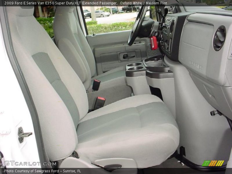 Oxford White / Medium Flint 2009 Ford E Series Van E350 Super Duty XLT Extended Passenger