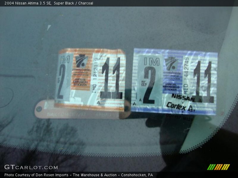 Super Black / Charcoal 2004 Nissan Altima 3.5 SE