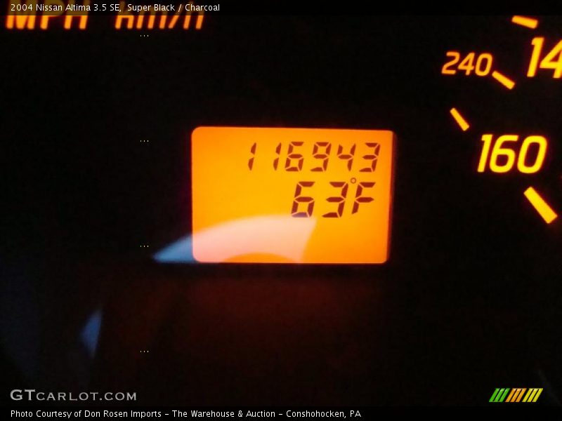 Super Black / Charcoal 2004 Nissan Altima 3.5 SE