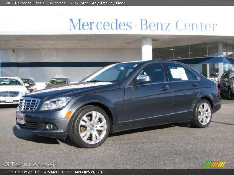 Steel Grey Metallic / Black 2008 Mercedes-Benz C 300 4Matic Luxury