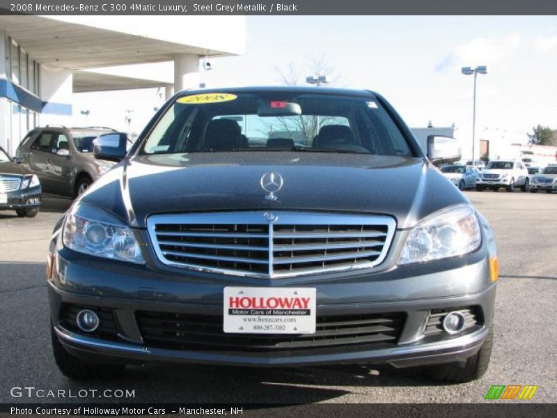 Steel Grey Metallic / Black 2008 Mercedes-Benz C 300 4Matic Luxury