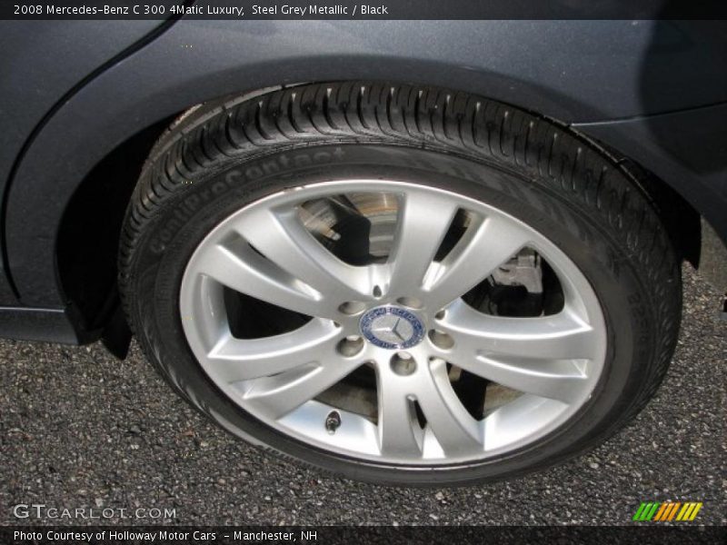 Steel Grey Metallic / Black 2008 Mercedes-Benz C 300 4Matic Luxury