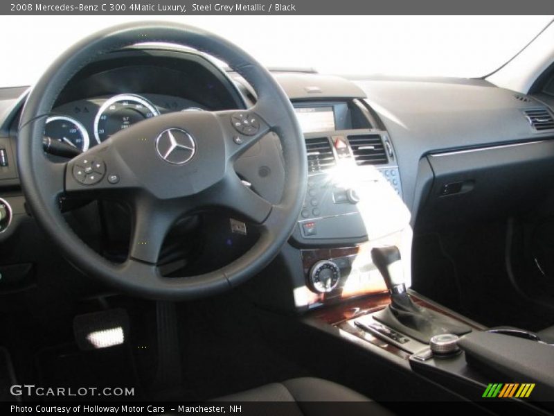Steel Grey Metallic / Black 2008 Mercedes-Benz C 300 4Matic Luxury