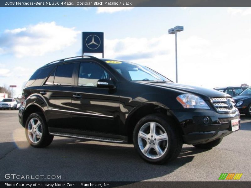 Obsidian Black Metallic / Black 2008 Mercedes-Benz ML 350 4Matic