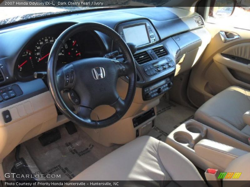 Dark Cherry Pearl / Ivory 2007 Honda Odyssey EX-L