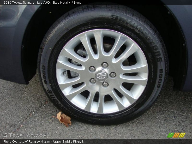  2010 Sienna Limited AWD Wheel