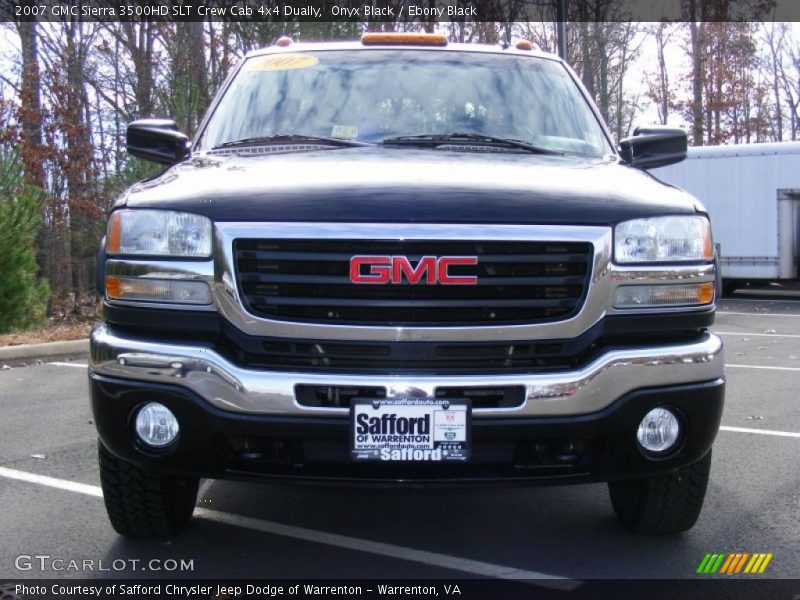 Onyx Black / Ebony Black 2007 GMC Sierra 3500HD SLT Crew Cab 4x4 Dually