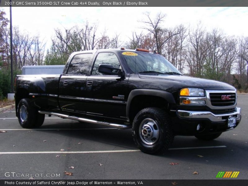 Onyx Black / Ebony Black 2007 GMC Sierra 3500HD SLT Crew Cab 4x4 Dually