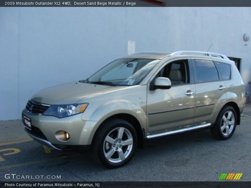 Desert Sand Beige Metallic / Beige 2009 Mitsubishi Outlander XLS 4WD