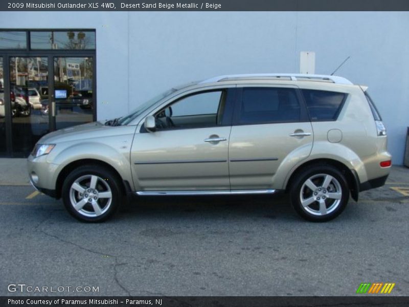 Desert Sand Beige Metallic / Beige 2009 Mitsubishi Outlander XLS 4WD