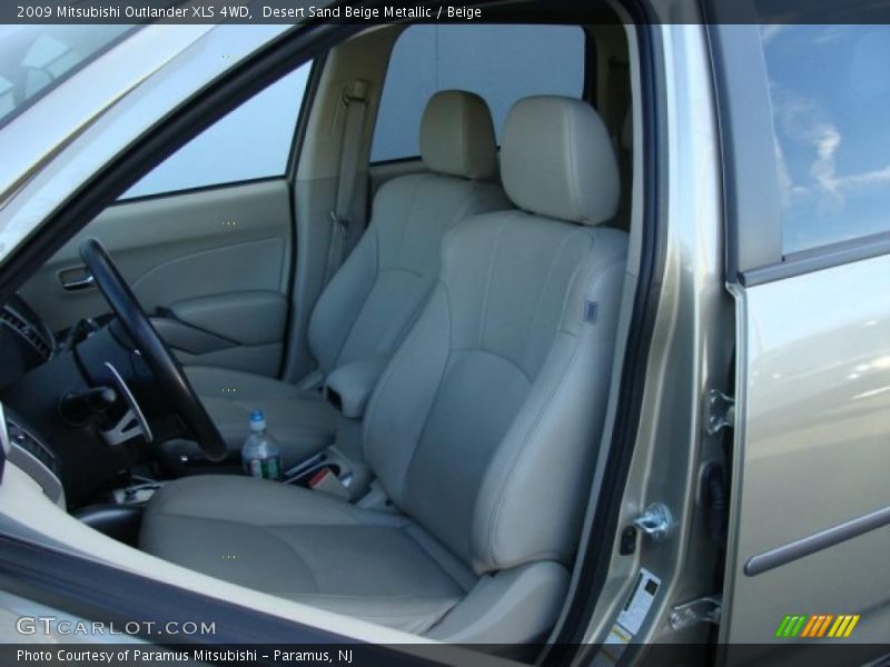 Desert Sand Beige Metallic / Beige 2009 Mitsubishi Outlander XLS 4WD