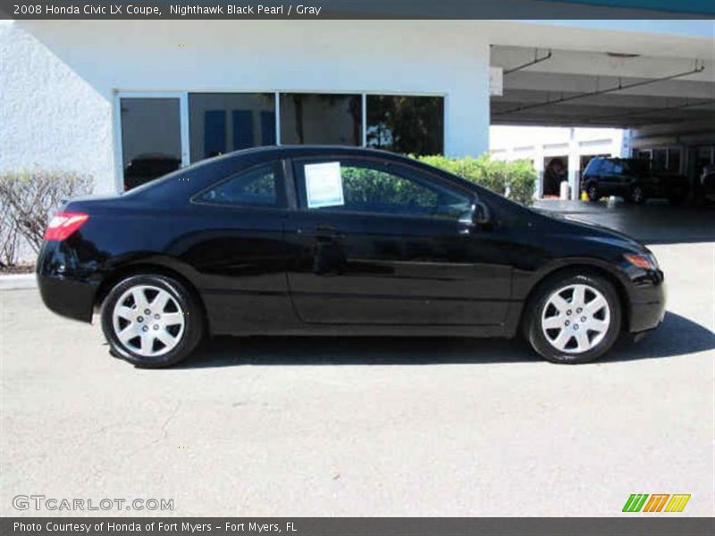 Nighthawk Black Pearl / Gray 2008 Honda Civic LX Coupe