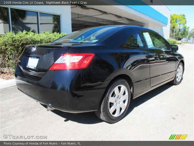 Nighthawk Black Pearl / Gray 2008 Honda Civic LX Coupe