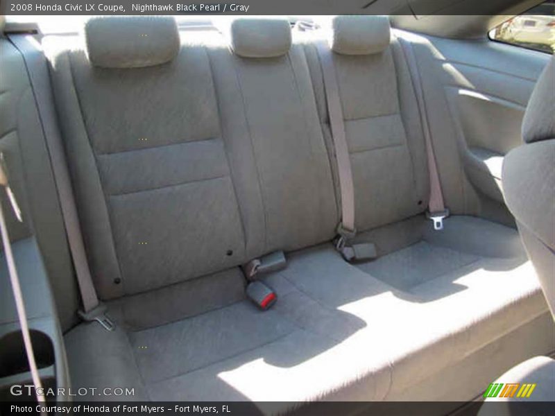 Nighthawk Black Pearl / Gray 2008 Honda Civic LX Coupe