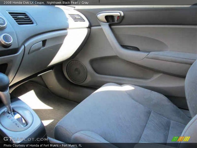 Nighthawk Black Pearl / Gray 2008 Honda Civic LX Coupe