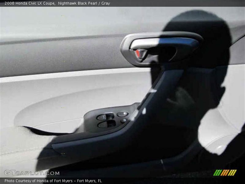 Nighthawk Black Pearl / Gray 2008 Honda Civic LX Coupe