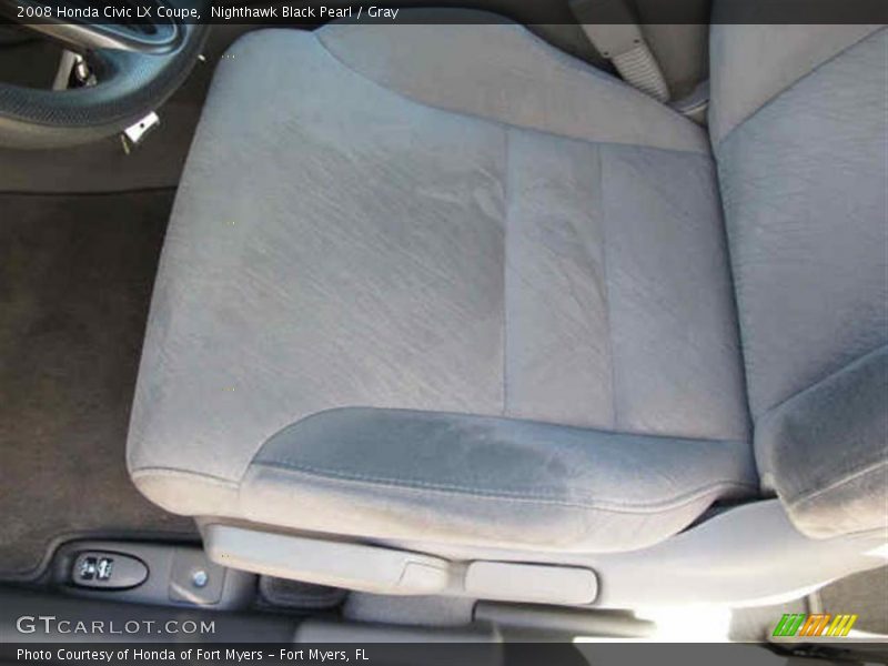 Nighthawk Black Pearl / Gray 2008 Honda Civic LX Coupe
