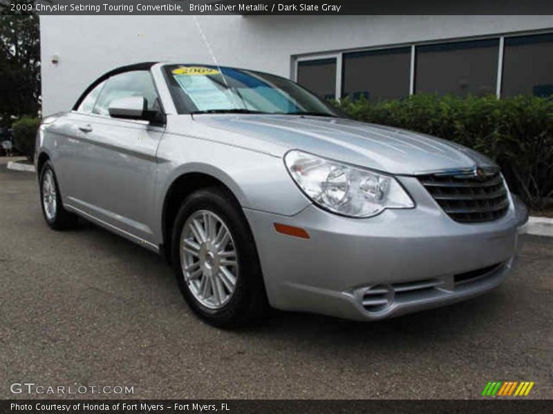 Bright Silver Metallic / Dark Slate Gray 2009 Chrysler Sebring Touring Convertible