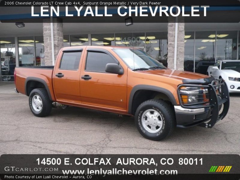 Sunburst Orange Metallic / Very Dark Pewter 2006 Chevrolet Colorado LT Crew Cab 4x4