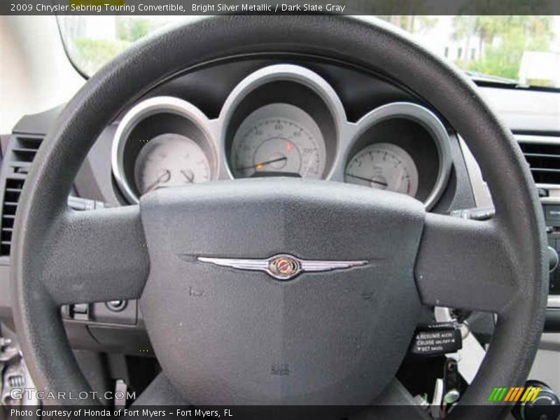 Bright Silver Metallic / Dark Slate Gray 2009 Chrysler Sebring Touring Convertible