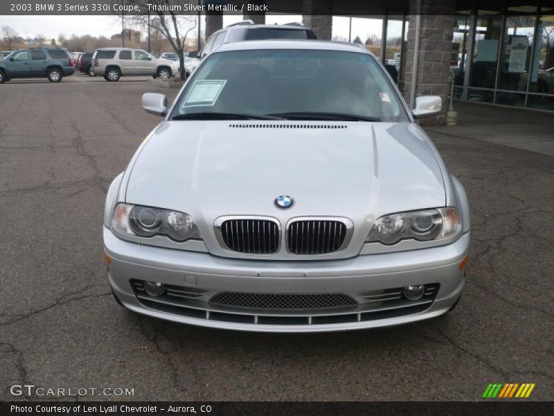 Titanium Silver Metallic / Black 2003 BMW 3 Series 330i Coupe
