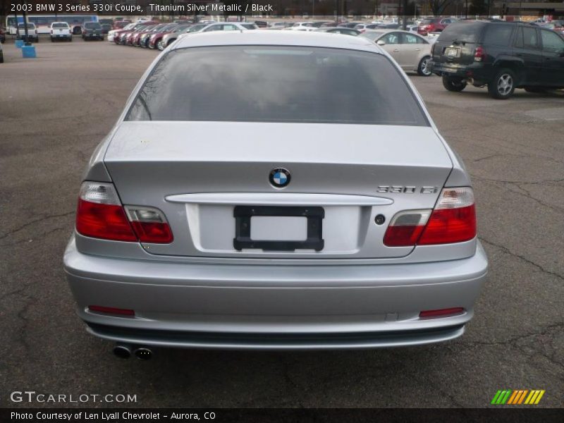 Titanium Silver Metallic / Black 2003 BMW 3 Series 330i Coupe