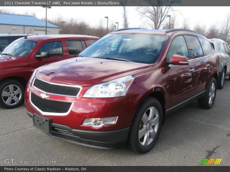 Red Jewel Metallic / Ebony/Ebony 2011 Chevrolet Traverse LT AWD