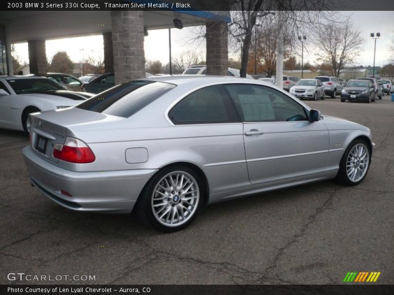 Titanium Silver Metallic / Black 2003 BMW 3 Series 330i Coupe