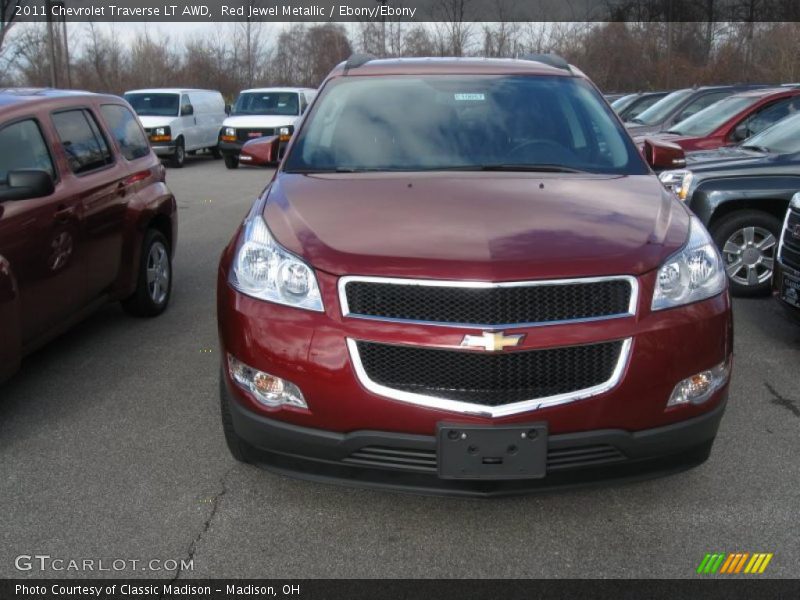 Red Jewel Metallic / Ebony/Ebony 2011 Chevrolet Traverse LT AWD