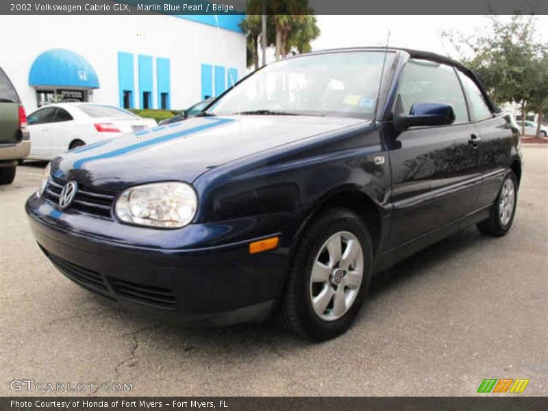 Marlin Blue Pearl / Beige 2002 Volkswagen Cabrio GLX
