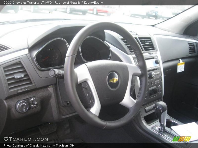 Red Jewel Metallic / Ebony/Ebony 2011 Chevrolet Traverse LT AWD