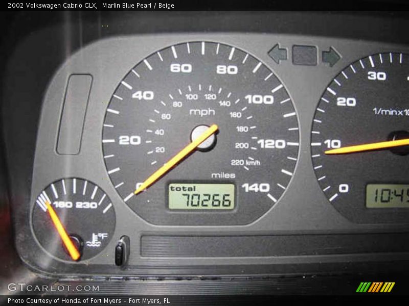 Marlin Blue Pearl / Beige 2002 Volkswagen Cabrio GLX