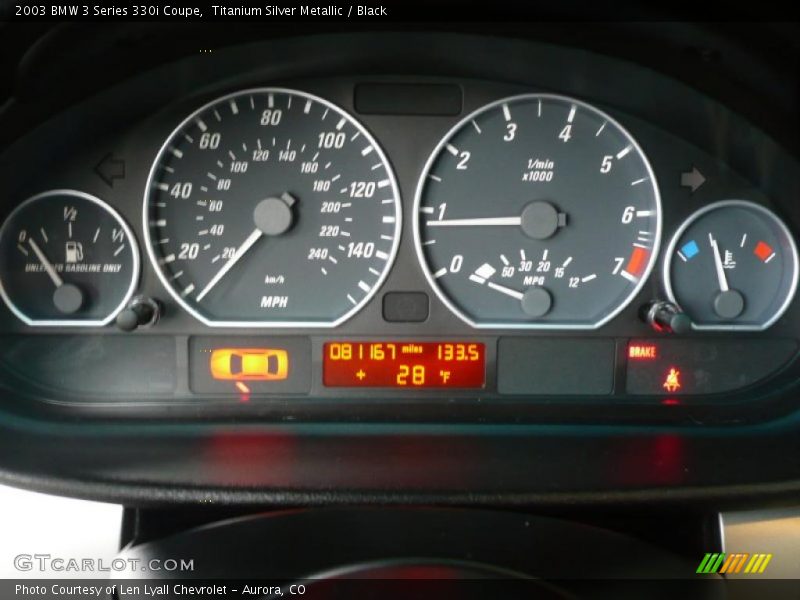  2003 3 Series 330i Coupe 330i Coupe Gauges