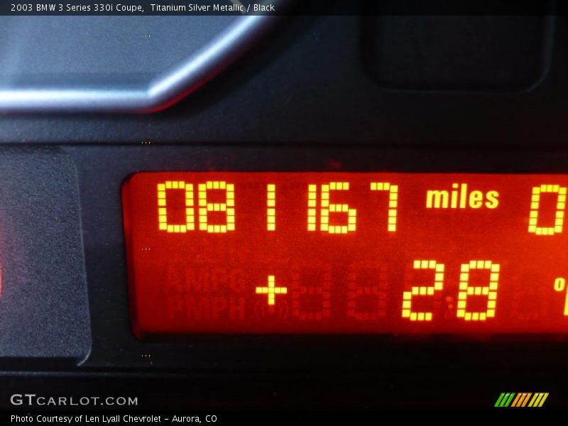 Titanium Silver Metallic / Black 2003 BMW 3 Series 330i Coupe