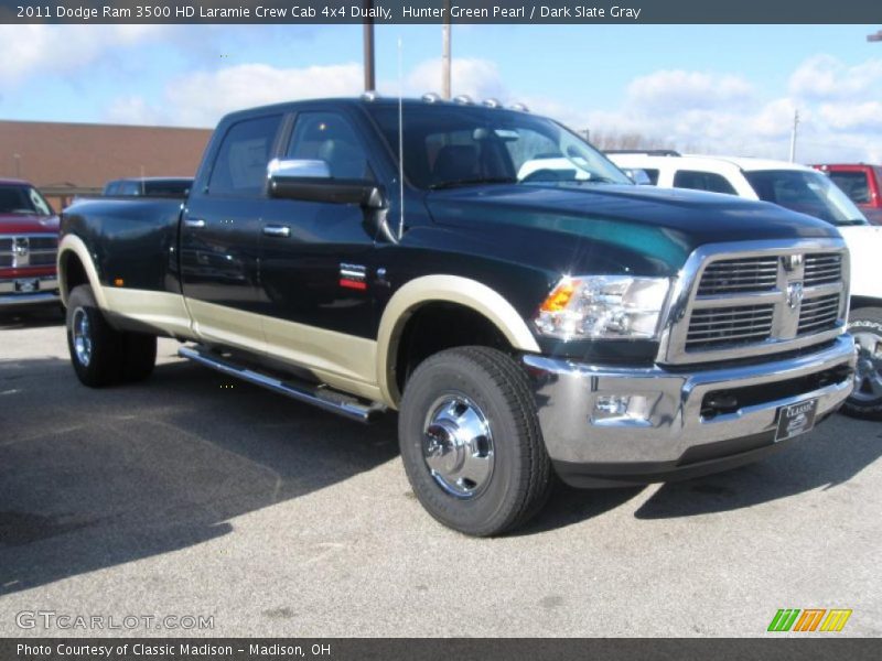 Front 3/4 View of 2011 Ram 3500 HD Laramie Crew Cab 4x4 Dually