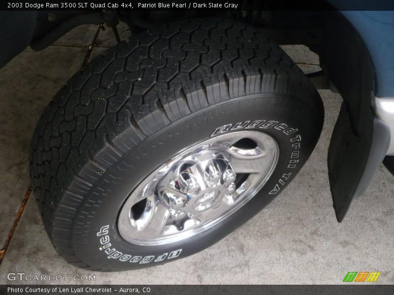 Patriot Blue Pearl / Dark Slate Gray 2003 Dodge Ram 3500 SLT Quad Cab 4x4