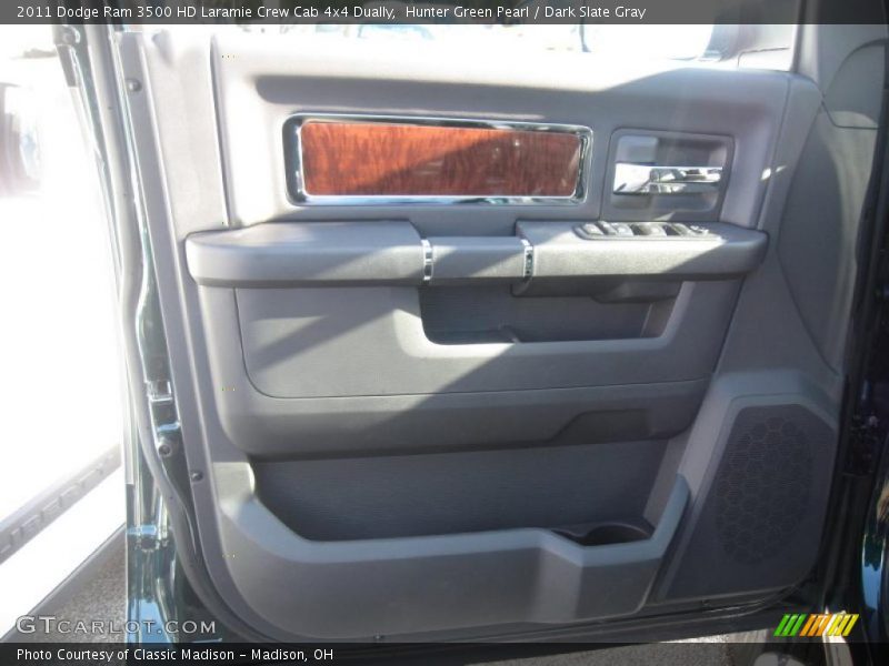 Hunter Green Pearl / Dark Slate Gray 2011 Dodge Ram 3500 HD Laramie Crew Cab 4x4 Dually