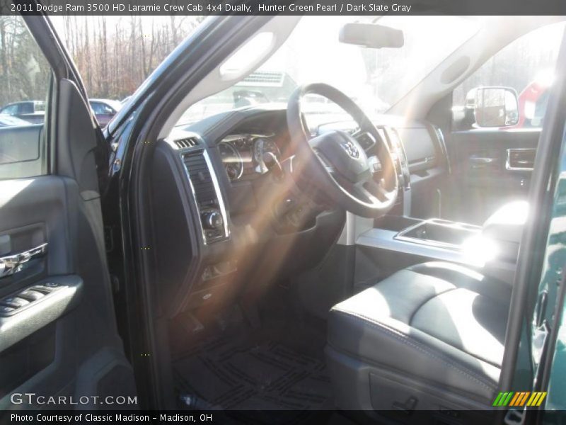 Hunter Green Pearl / Dark Slate Gray 2011 Dodge Ram 3500 HD Laramie Crew Cab 4x4 Dually