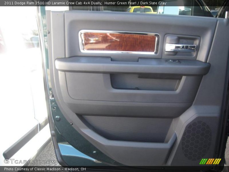 Hunter Green Pearl / Dark Slate Gray 2011 Dodge Ram 3500 HD Laramie Crew Cab 4x4 Dually