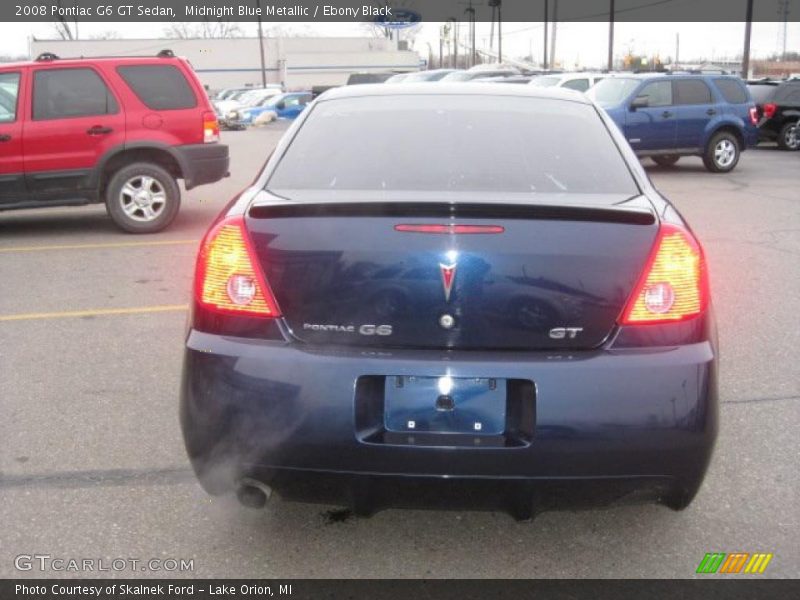 Midnight Blue Metallic / Ebony Black 2008 Pontiac G6 GT Sedan