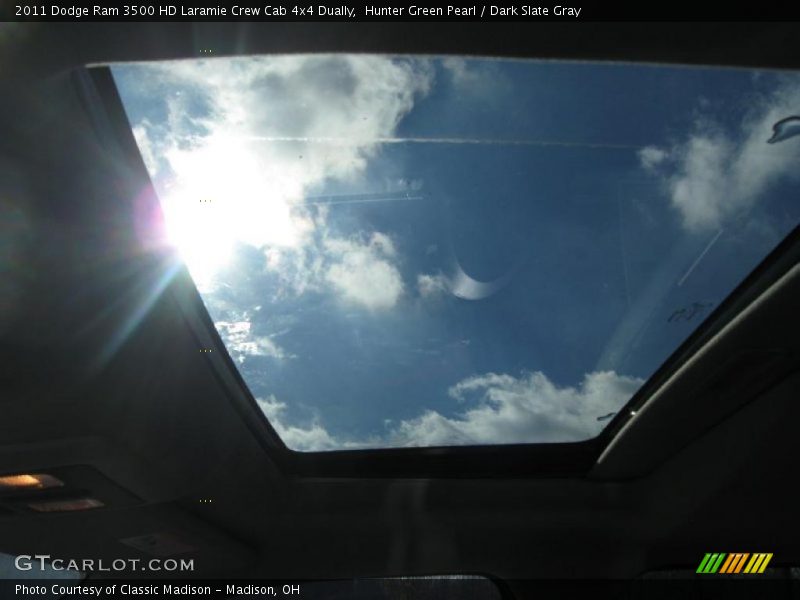 Hunter Green Pearl / Dark Slate Gray 2011 Dodge Ram 3500 HD Laramie Crew Cab 4x4 Dually