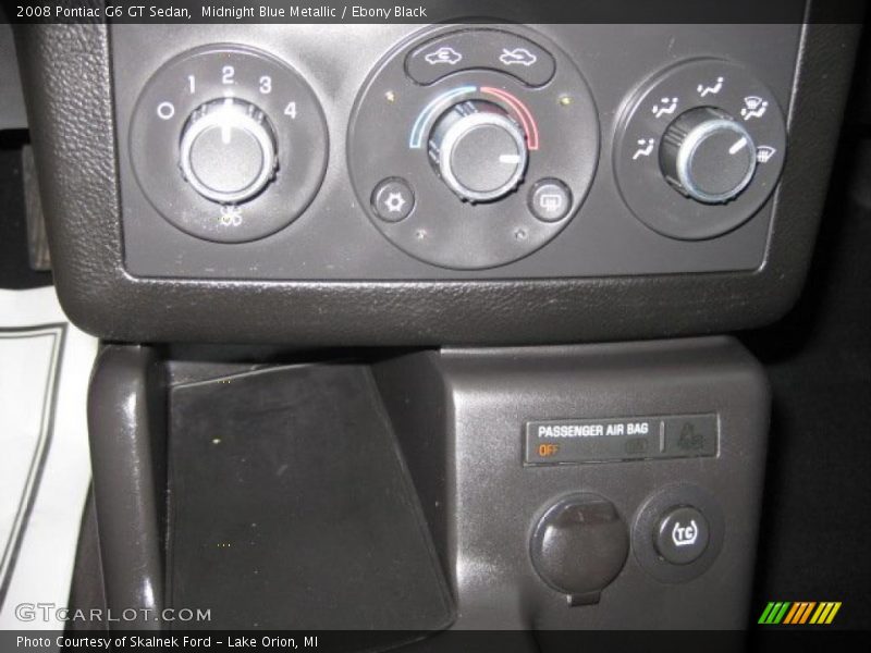Midnight Blue Metallic / Ebony Black 2008 Pontiac G6 GT Sedan
