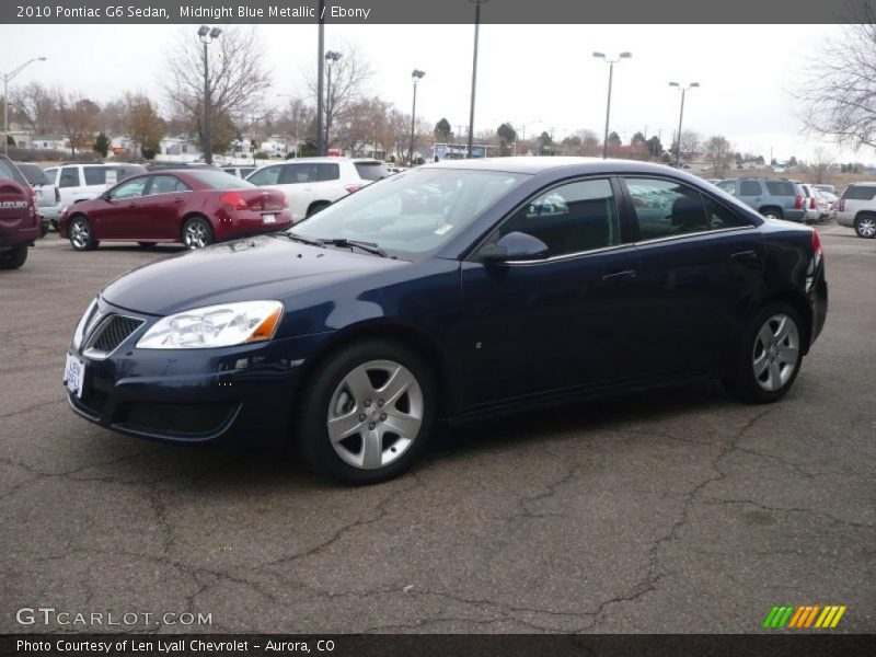 Midnight Blue Metallic / Ebony 2010 Pontiac G6 Sedan