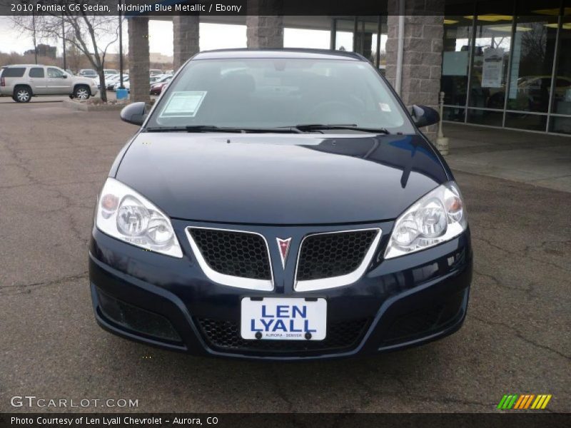 Midnight Blue Metallic / Ebony 2010 Pontiac G6 Sedan