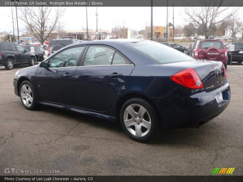 Midnight Blue Metallic / Ebony 2010 Pontiac G6 Sedan