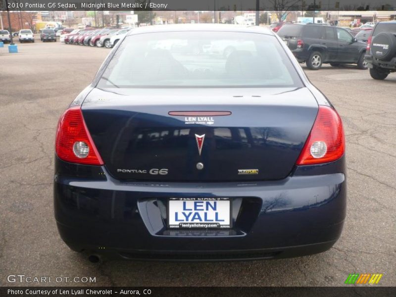 Midnight Blue Metallic / Ebony 2010 Pontiac G6 Sedan