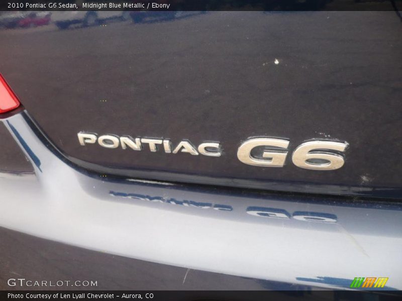 Midnight Blue Metallic / Ebony 2010 Pontiac G6 Sedan