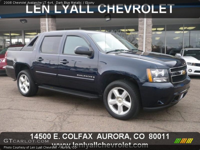 Dark Blue Metallic / Ebony 2008 Chevrolet Avalanche LT 4x4